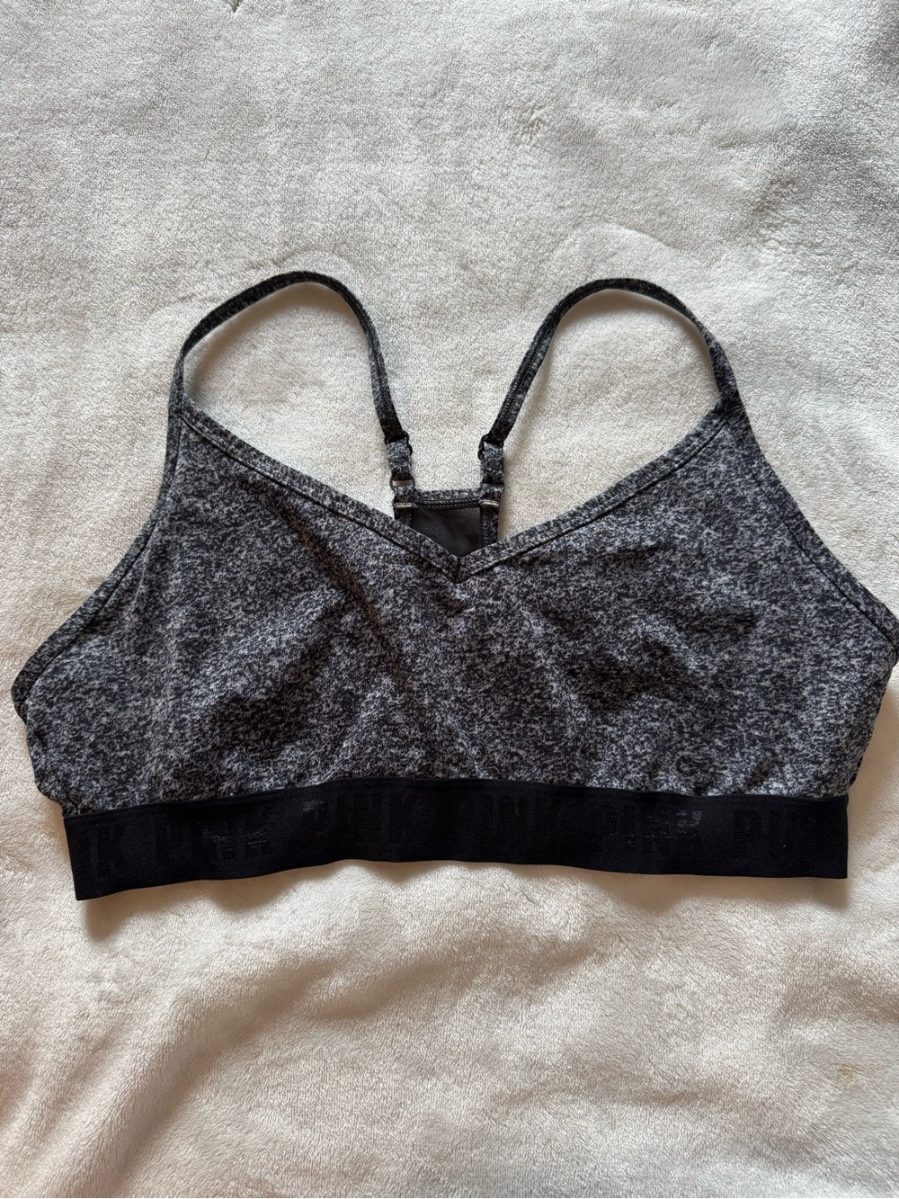 Victoria’s Secret Pink Gray Heathered Soft Support Bralette - Women